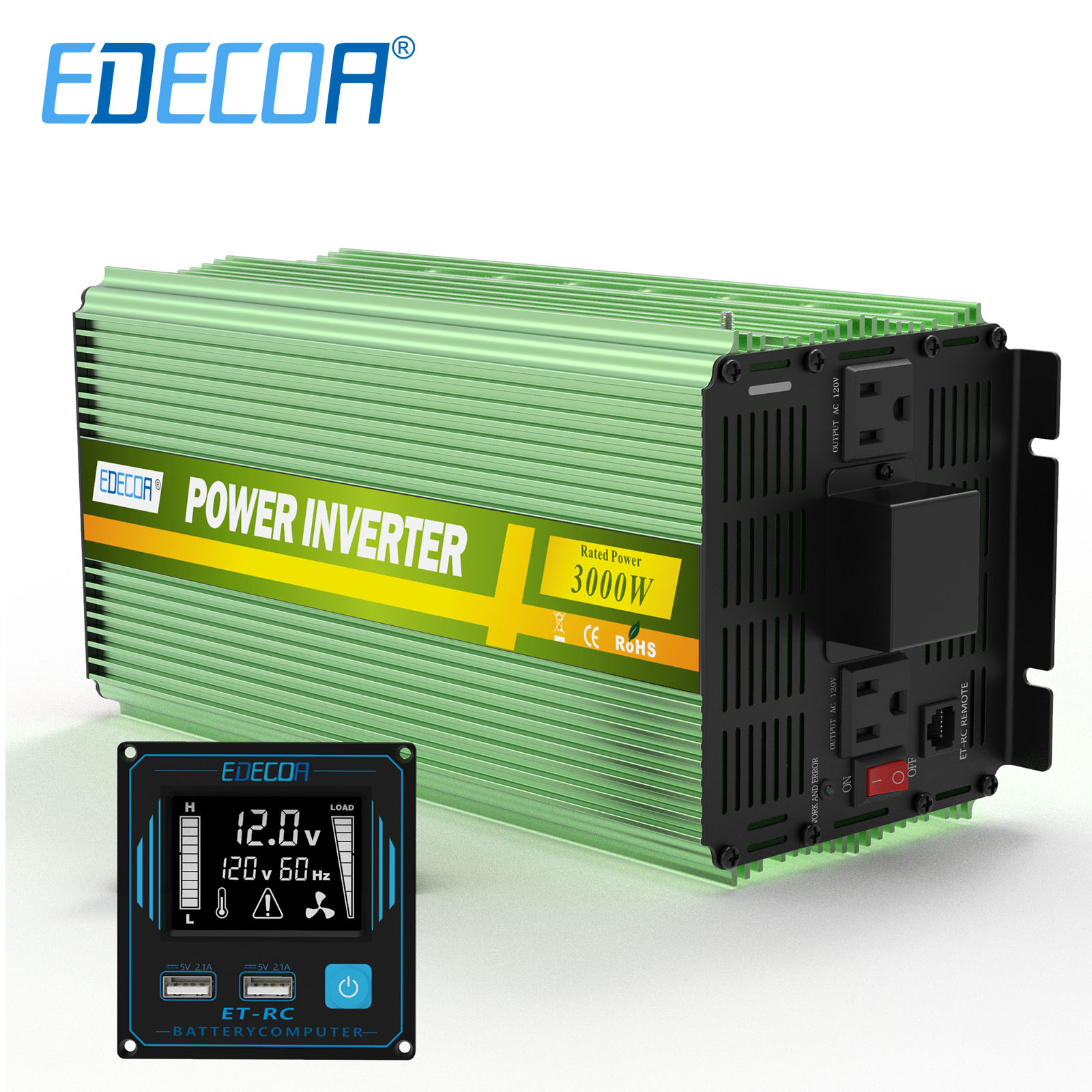 Green Cell® 3000W/6000W Pur Sinus Convertisseur DC 12V AC 230V Onduleur  Power Inverter - Green Cell