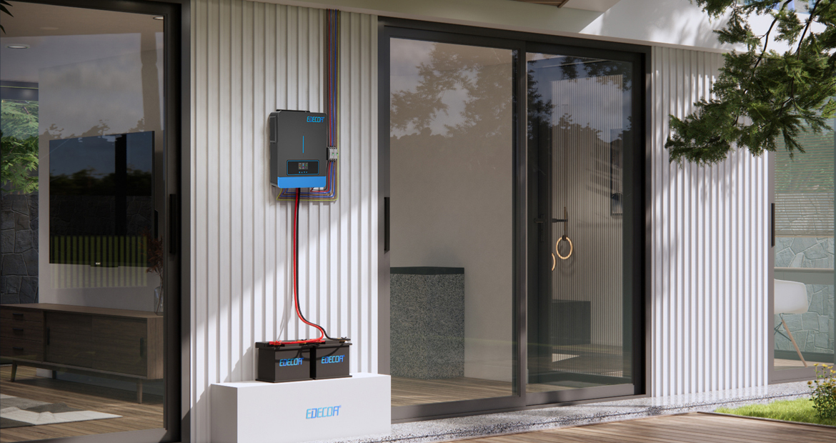 EDECOA Hybrid Wechselrichter 6200W 48V - Solar Inverter Mit MPPT 120A & WiFi