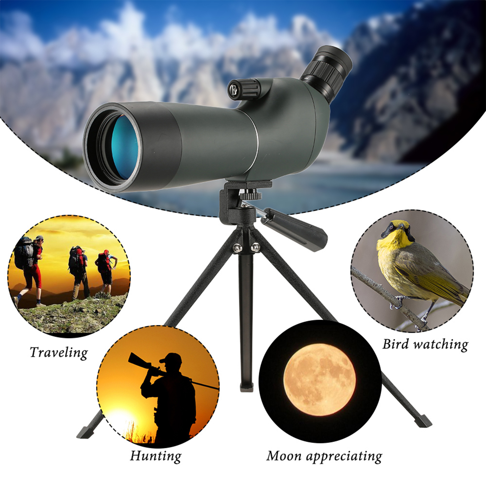 2060x60 Zoom Precision Spotting Scope Telescope Tripod sport OZ Seller