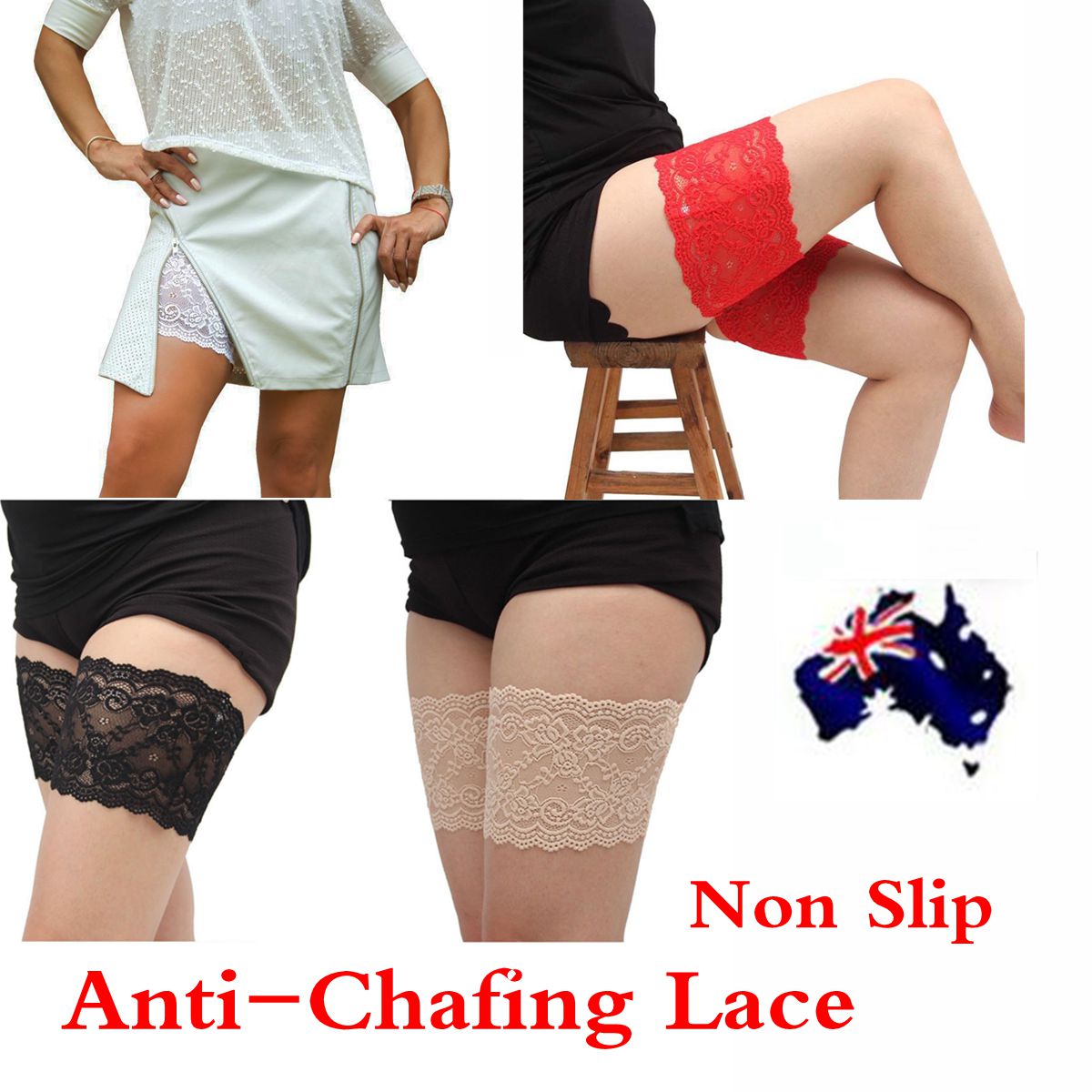 Anti Chafing Lace Thigh Bands Chafe Women Underwear NEWLY