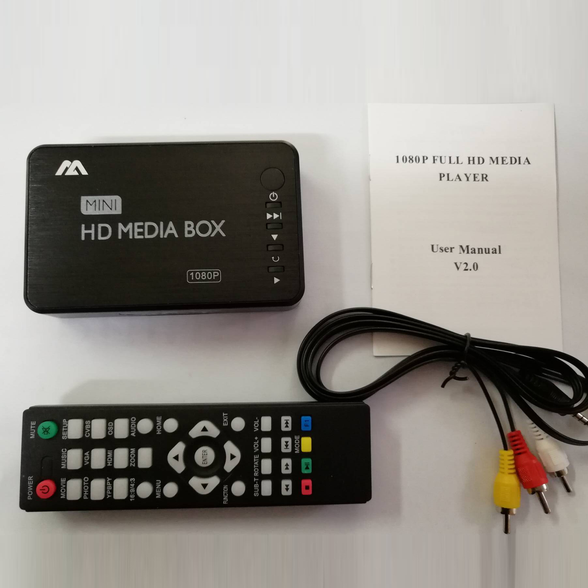 Full HD 1080P Media Player HDMI SD MMC MKV USB VGA for 2TB External