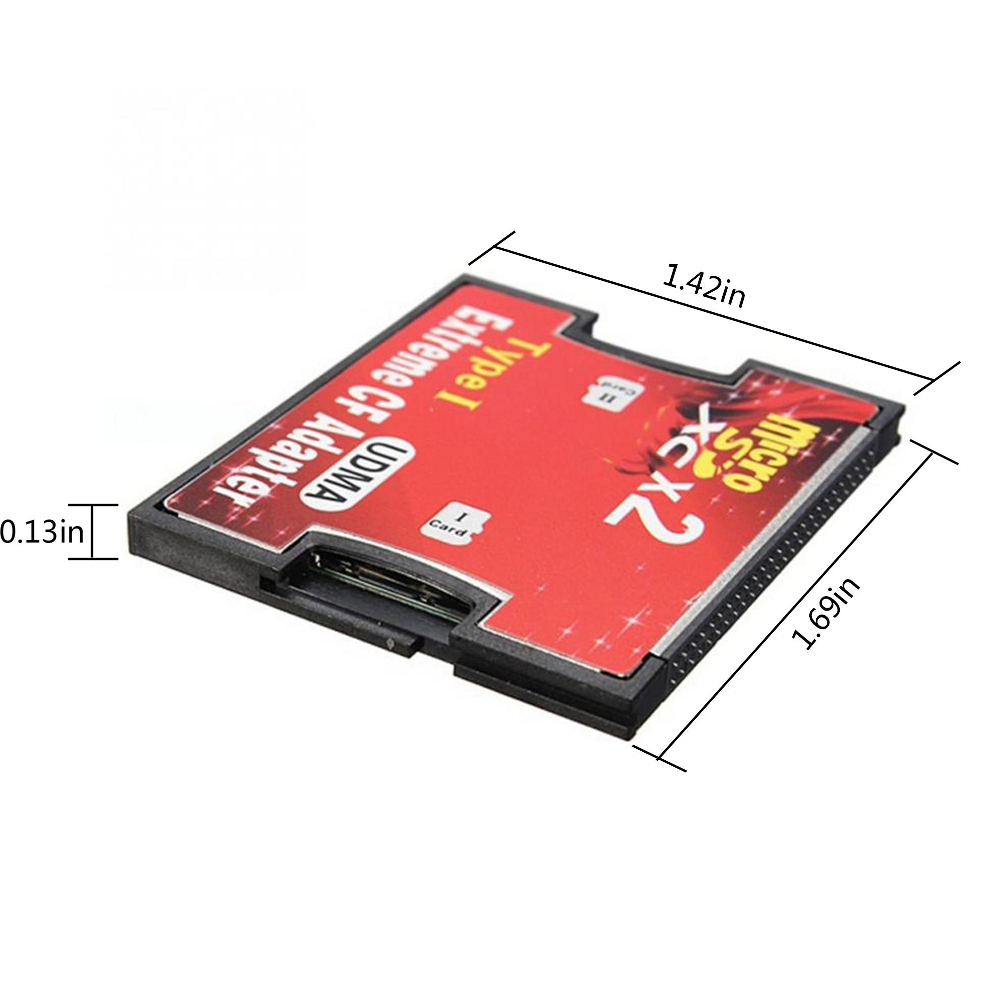 MicroSD TF SD to CF Card Adapter SDHC Compact Flash Type I Converter