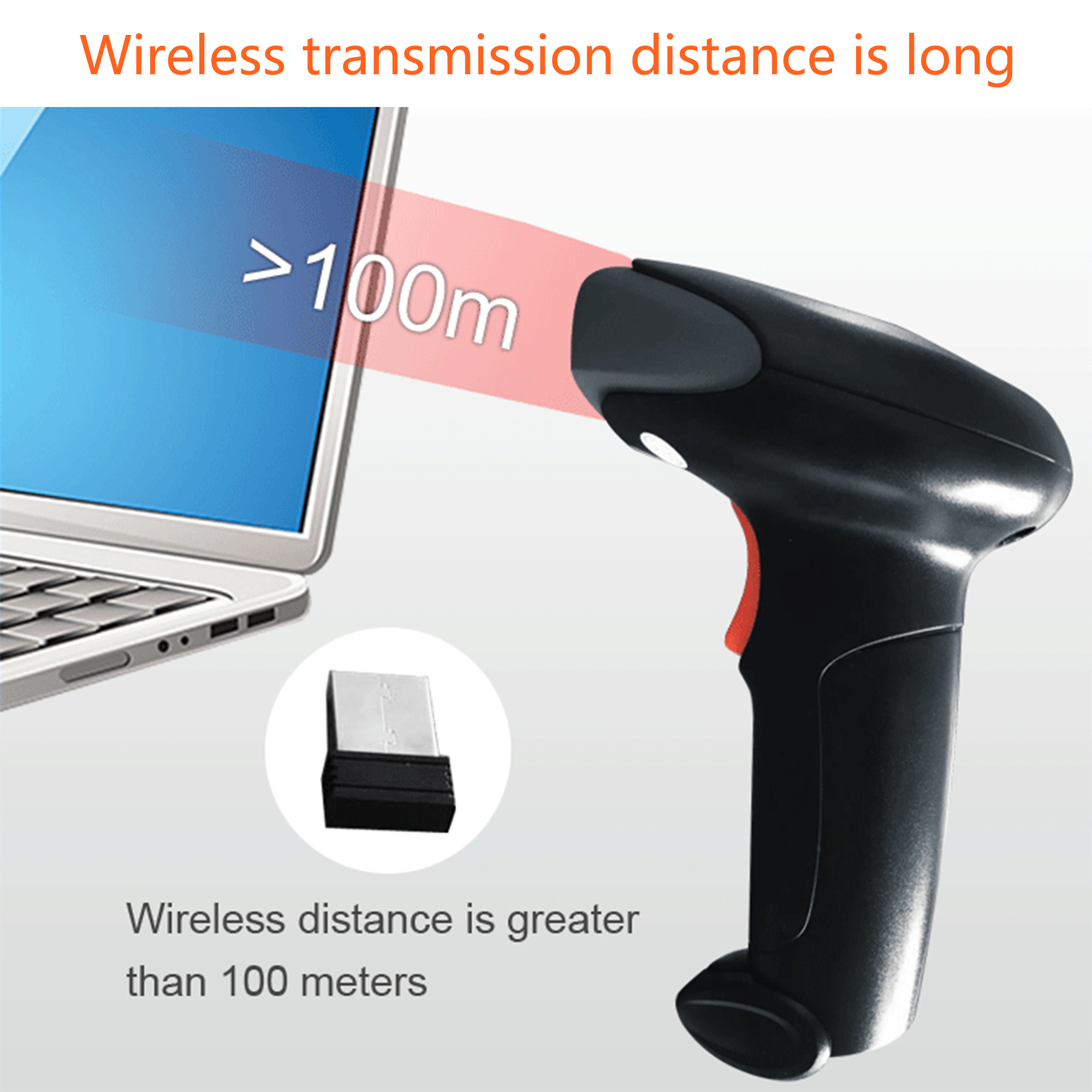 Wired/Wireless in one Barcode Scanner Multiple codes Reader 1D 2D QR