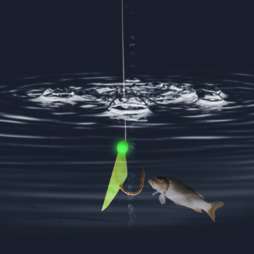 30 Packs Glow SABIKI RIGS FLURO Fishing Bait Hook Swirl Safty Snap