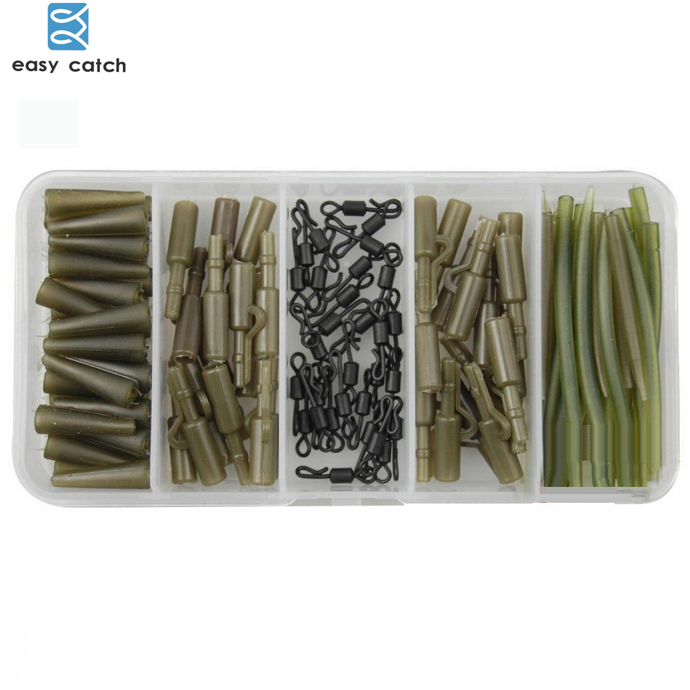 208pcs Float Bobber//Bite Lead//Swivel//High Carbon Steel Hook Set Kit Tackle Box
