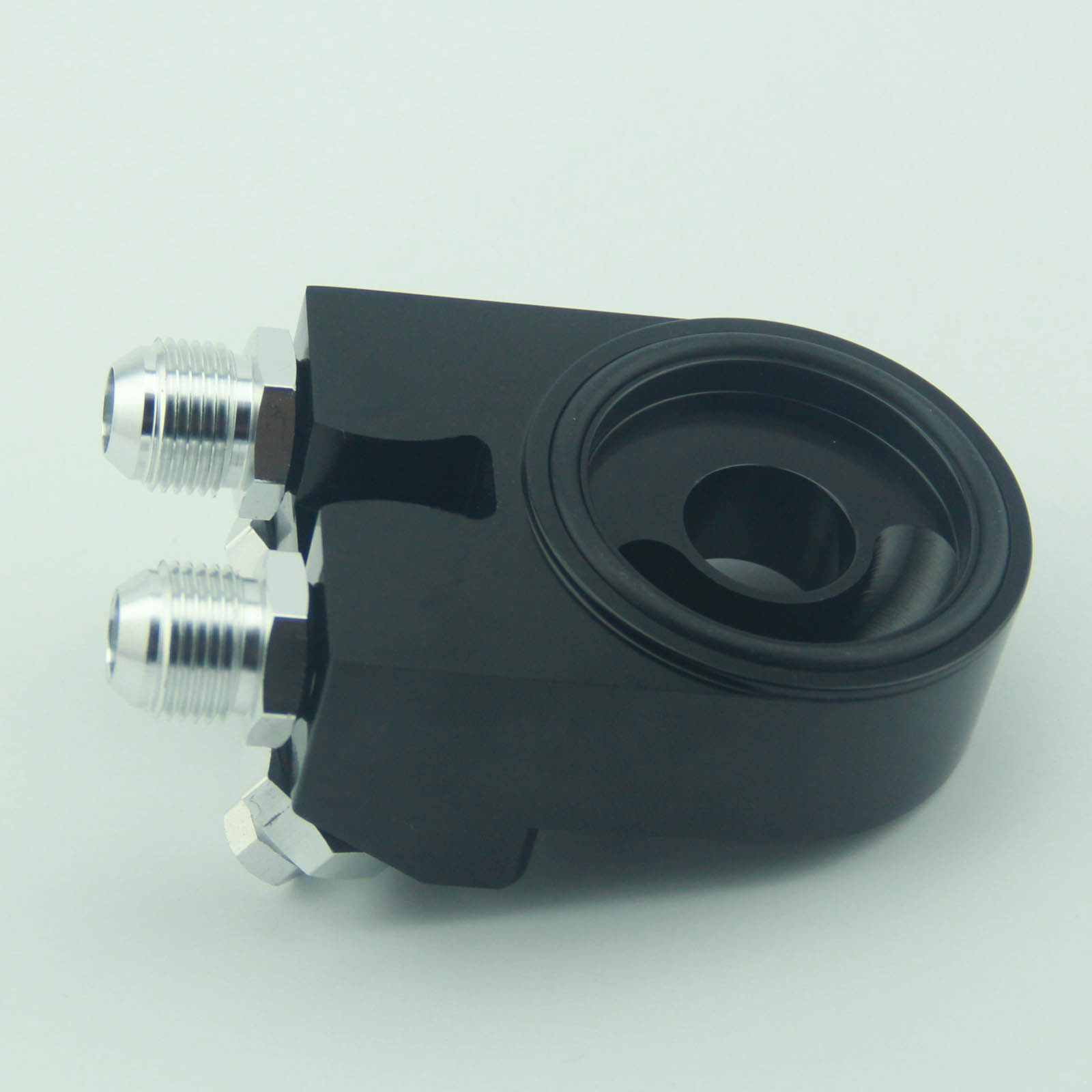 AN10 Universal Oil Cooler Sandwich Plate With 3/4-16UNF & M20x1.5 Bolts – Aluminum - View #4