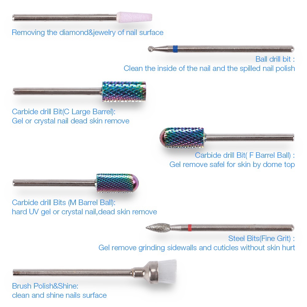acrylic nail nail drill bits explained