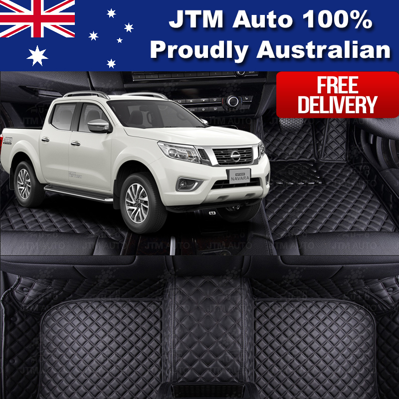 Custom Made Nissan Navara Np300 3d Leather Floor Mats Front Rear