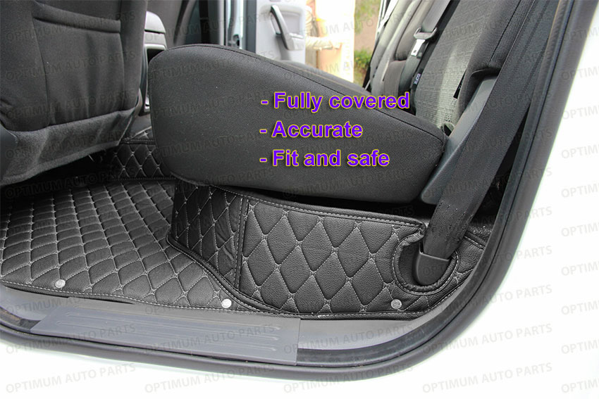 3d Pu Black Leather Floor Mats Carpet To Suit Ford Ranger Px Px2