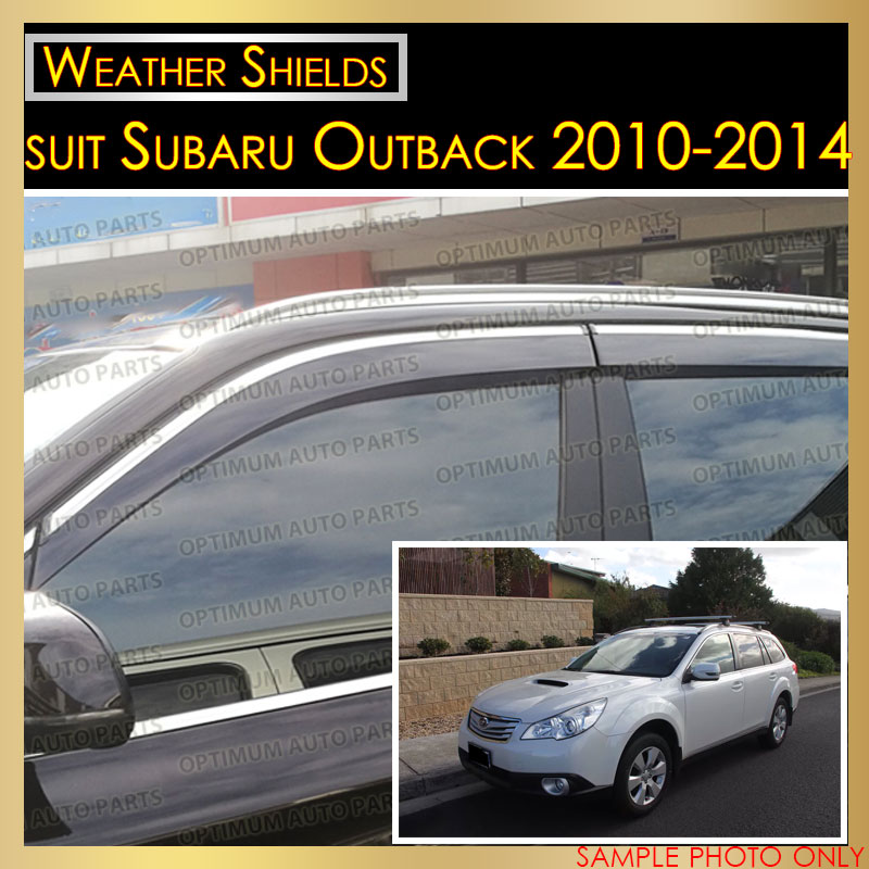 Weather Shields Window Visor Weathershield Chrome Suit Subaru Outback 