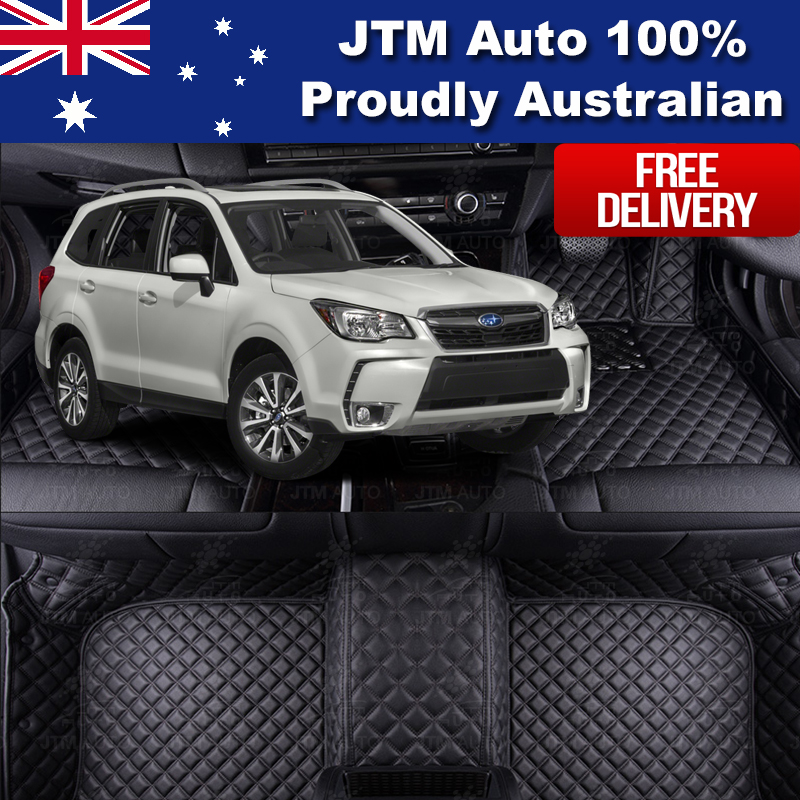 Custom Made Leather Floor Mats Front Rear To Suit Subaru