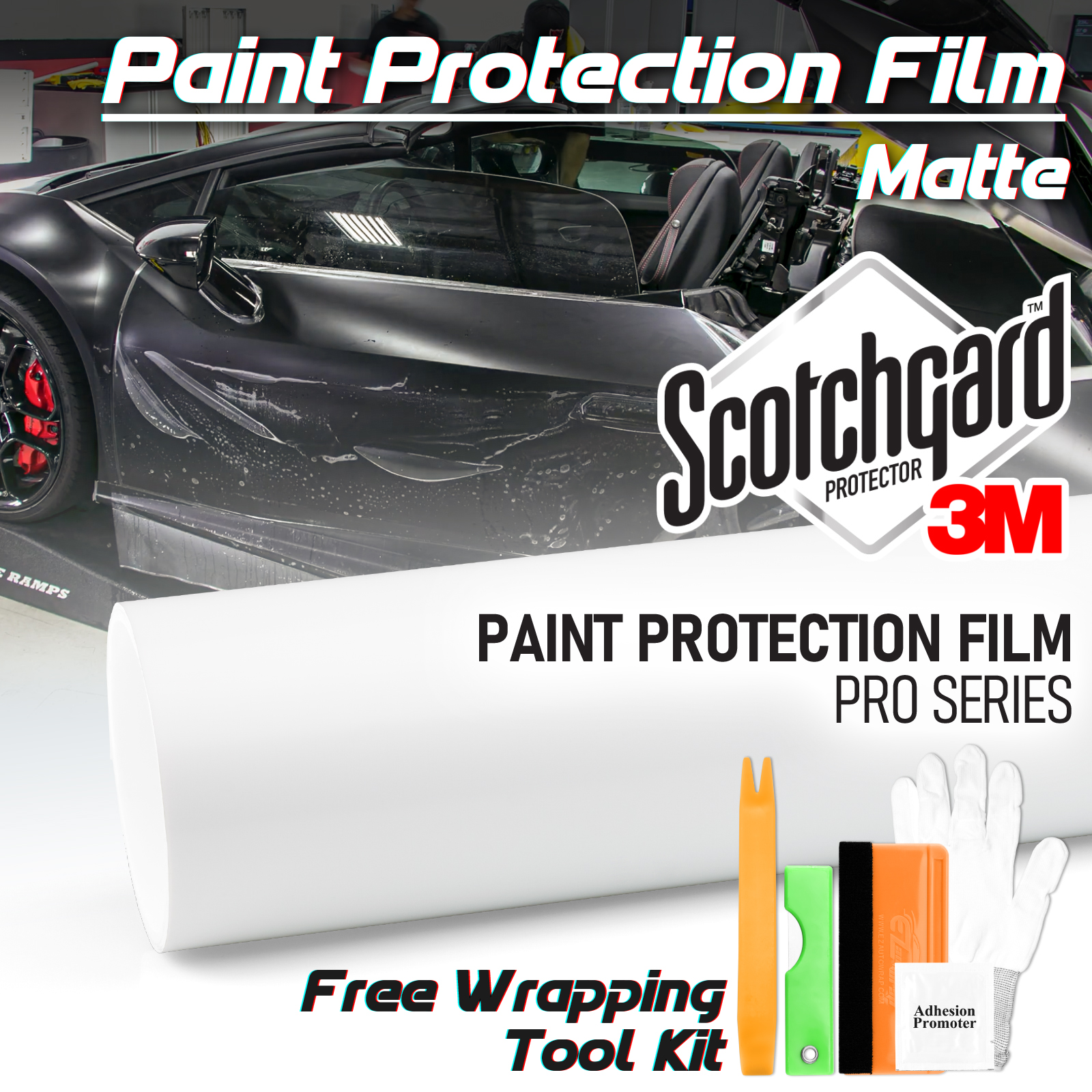 PPF Paint Protection Film ESSMO Pro Series Matte Clear Bra Sheet Wrap