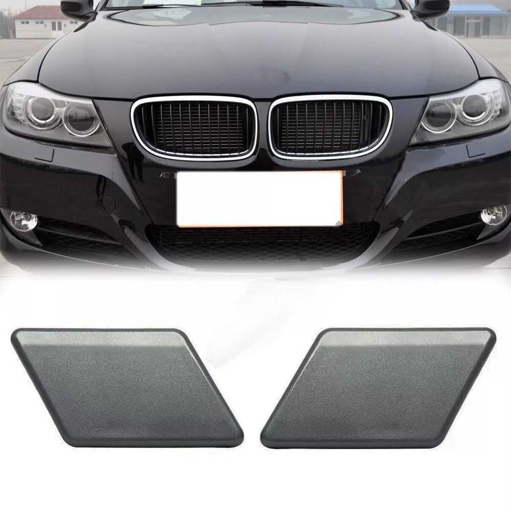 2PCS Front Bumper Headlight Washer Cover Cap For BMW 3 Series E90 E91 2009-2012
