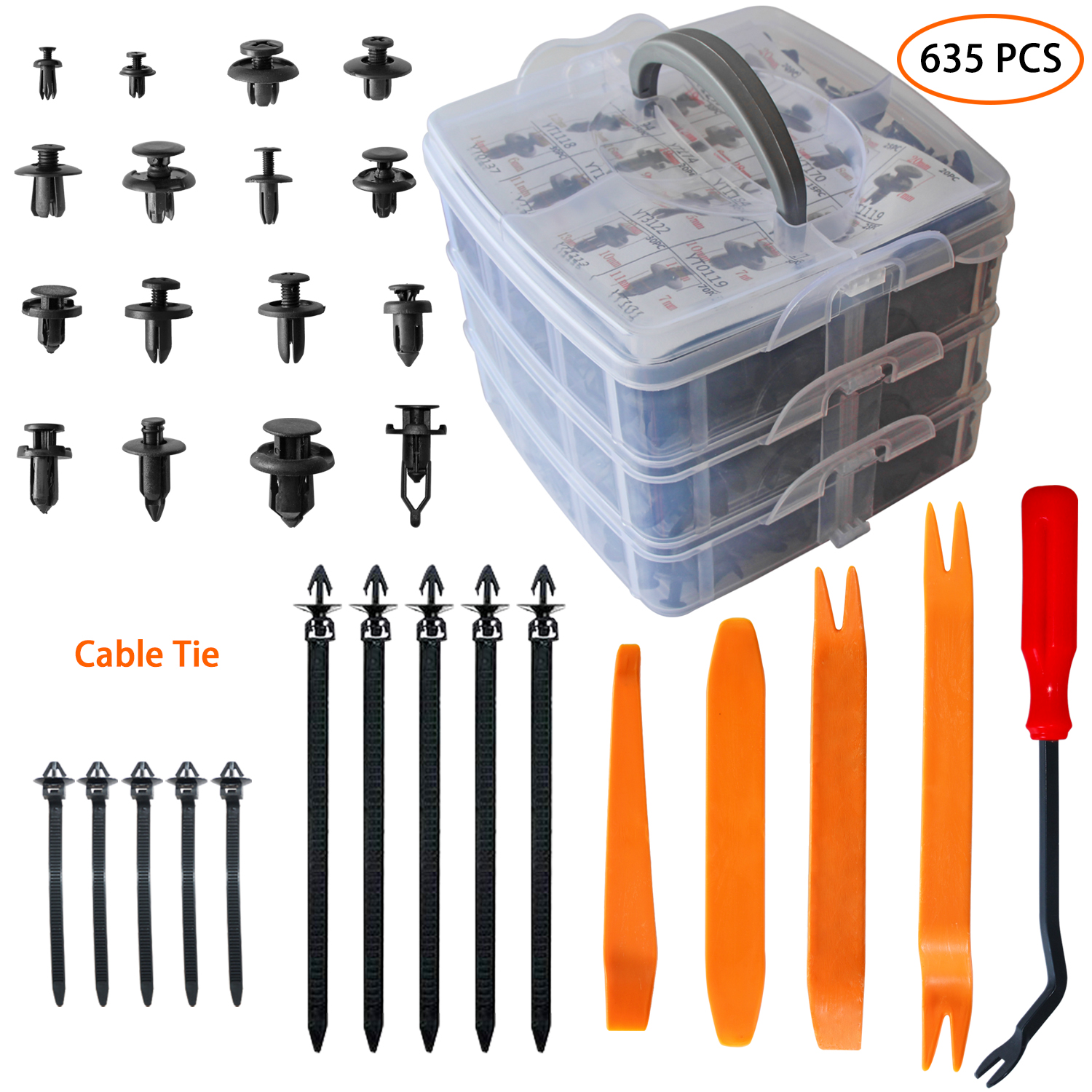 635 PCS Auto Body Panel Clips Fasteners For Toyota For Chrysler eBay