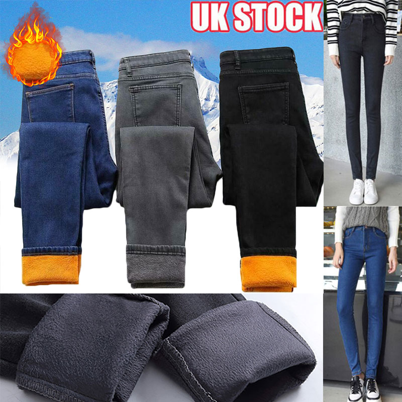 fleece lined jeans womens uk