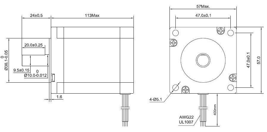 3x STEPPERONLINE Nema 23 Schrittmotor 3 Nm, 4,2 A, 4-Draht, 10 Mm Welle – Für CNC-Fräsen, Drehmaschinen & Plasmamaschinen Schrittmotor 3Nm 4,2A