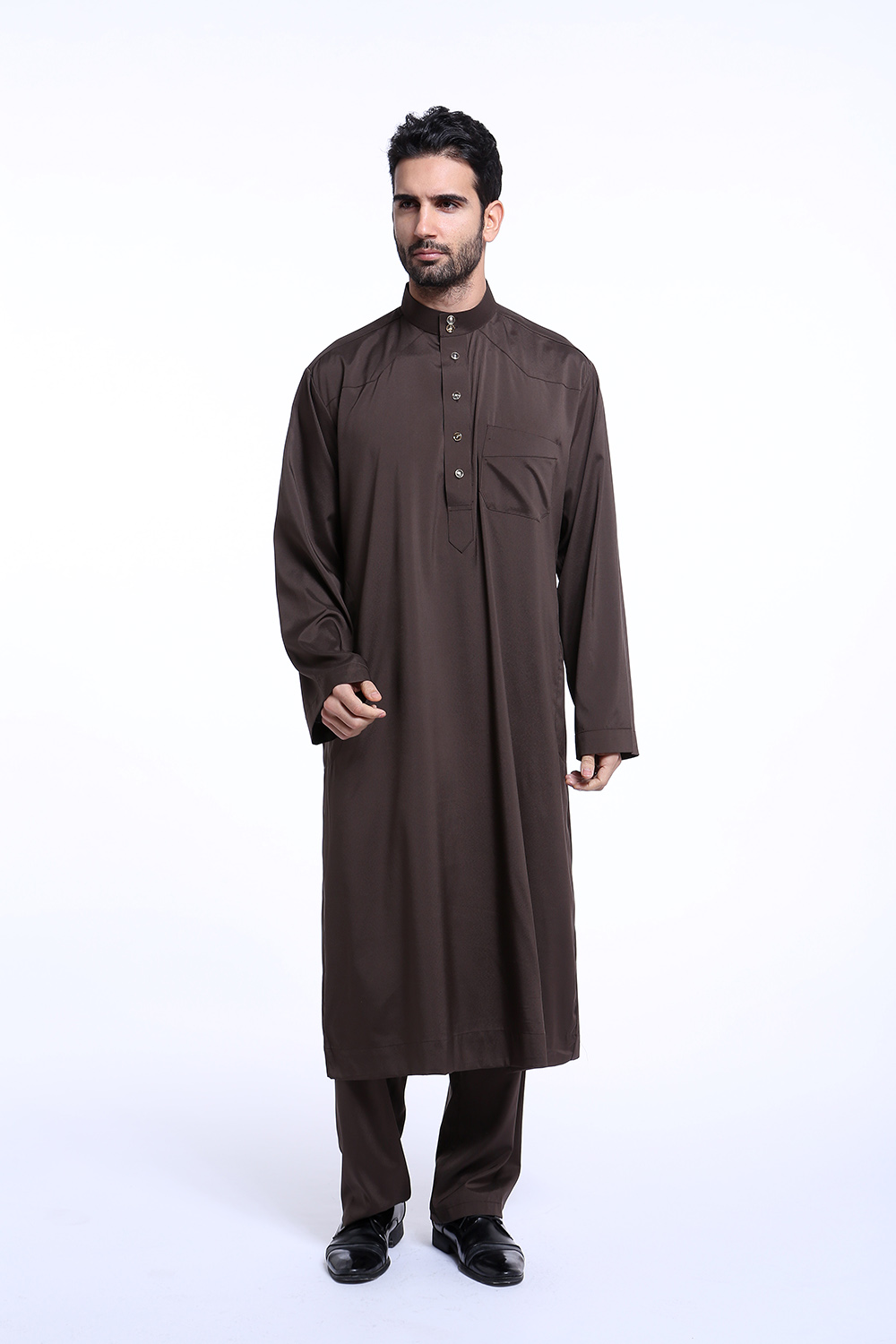 Men Saudi Thobe Thoub Daffah Dishdasha Muslim Arab Kaftan Clothing ...