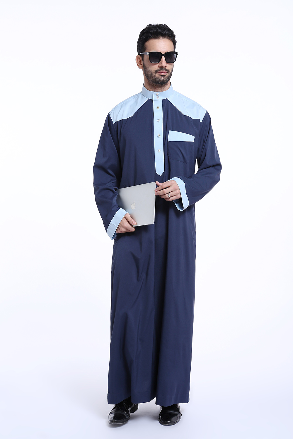 Men Saudi Thoub Thobe Abaya Robe Daffah Dishdasha Islamic Arab Kaftan Dress New Ebay