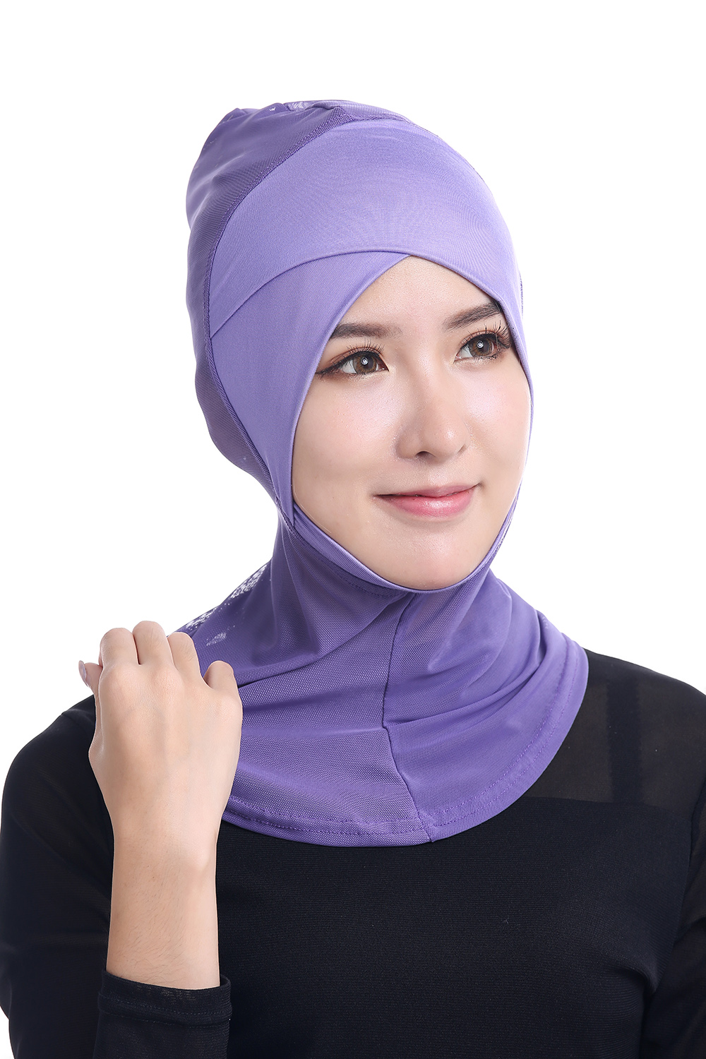 Women Muslim Bone Bonnet Islam Neck Cover Modal Head Wrap Scarf Hat Cap