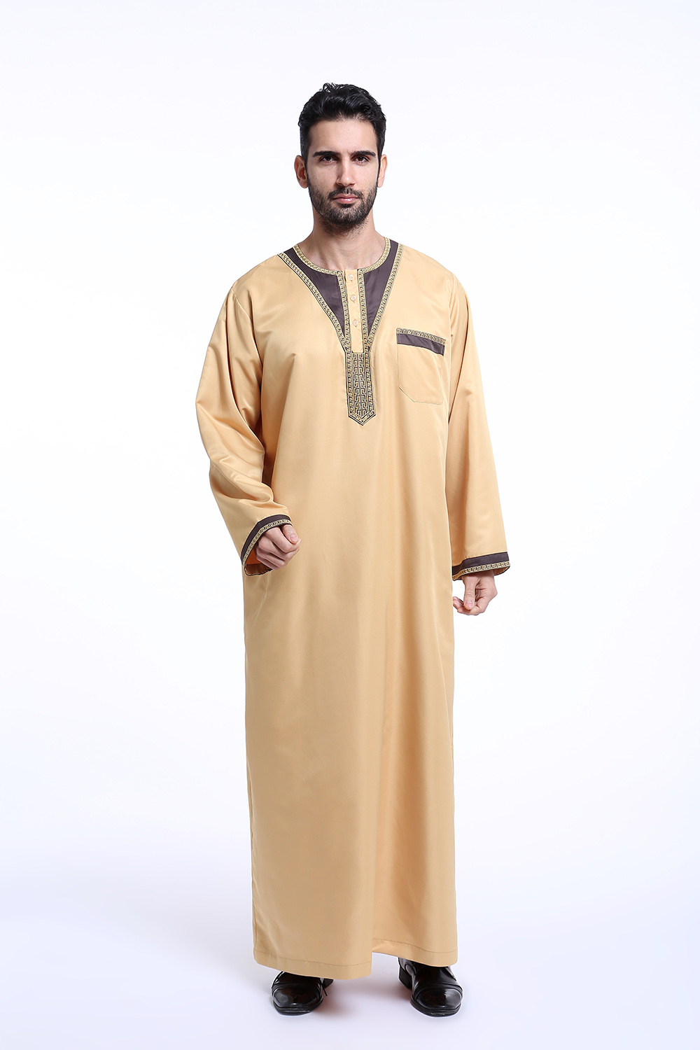 Mens Boy Saudi Thobe Robe Islamic Muslim Jubba Arabic Kaftan Abaya ...