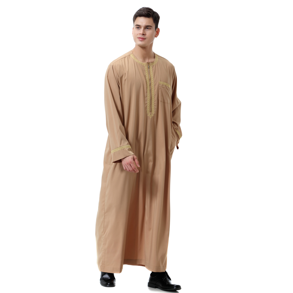 Men Arab Robe Islam Abaya Daffah Kaftan Thobe Jubba Dishdasha Thawb Thoub Muslim Ebay