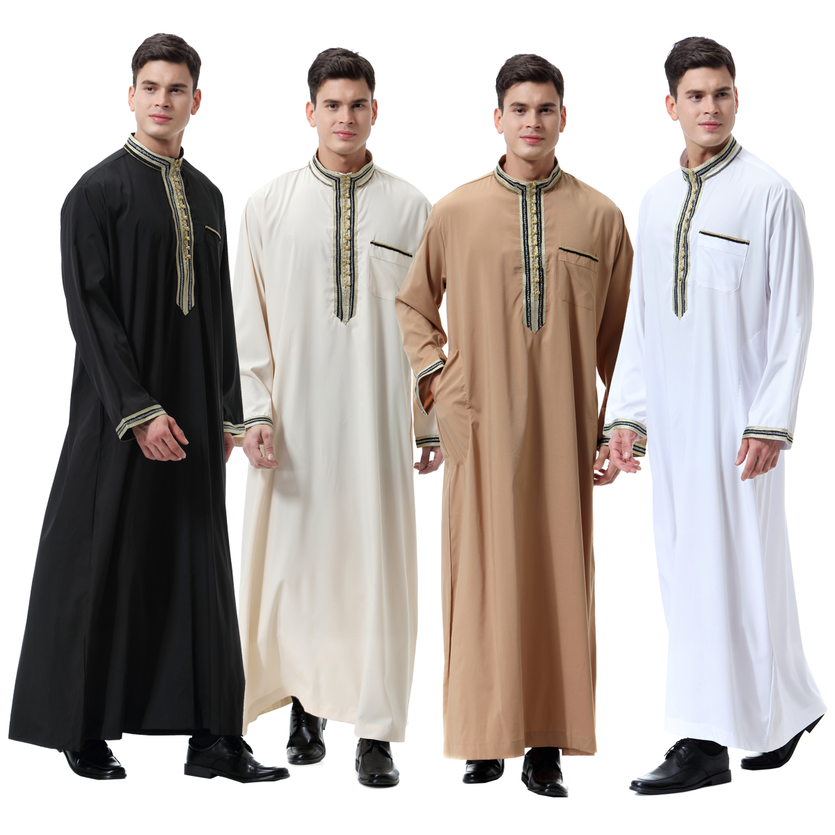  Men s Islamic Clothing Saudi Thobe Robe Muslim Jubba 
