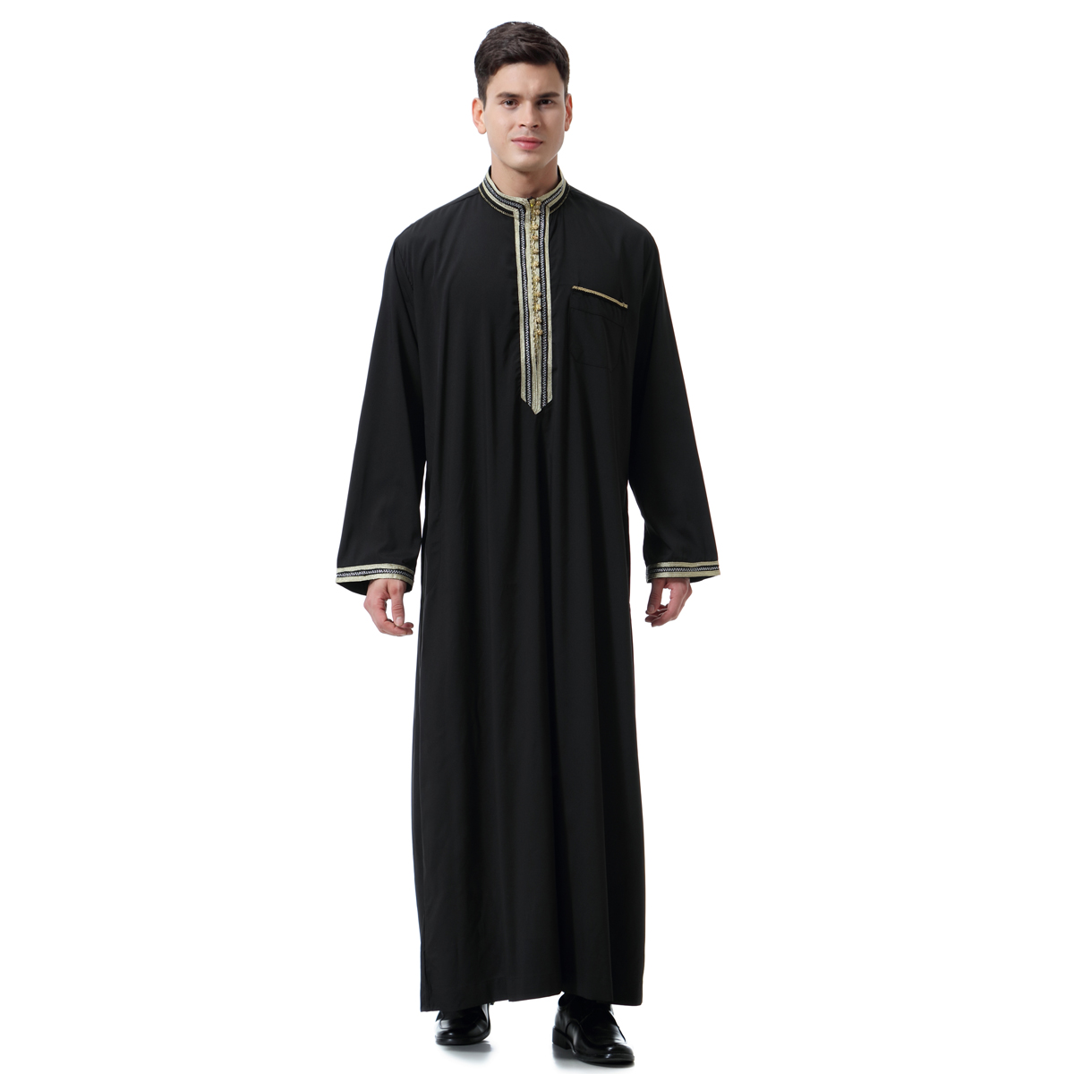 Muslim Men S Arab Kaftan Thoub Abaya Dress Saudi Thobe Robe Islamic Maxi Clothes Ebay