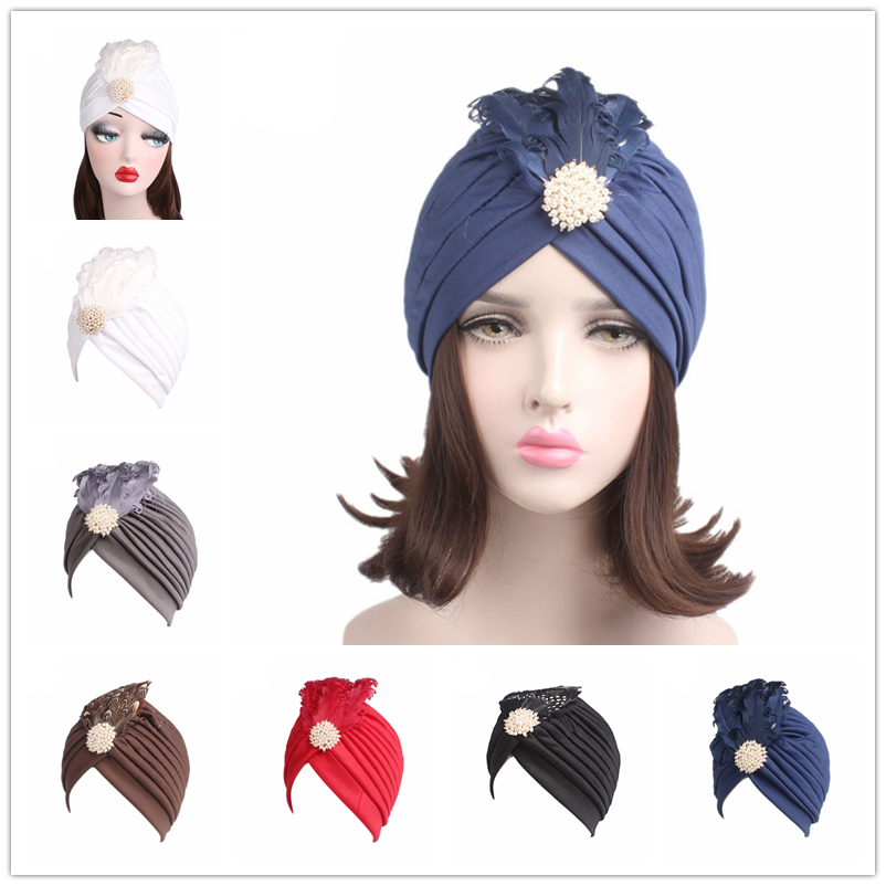 New Muslim Women Hat India Style Headwear Chemo Cancer Turban Hat Head Wrap Cap