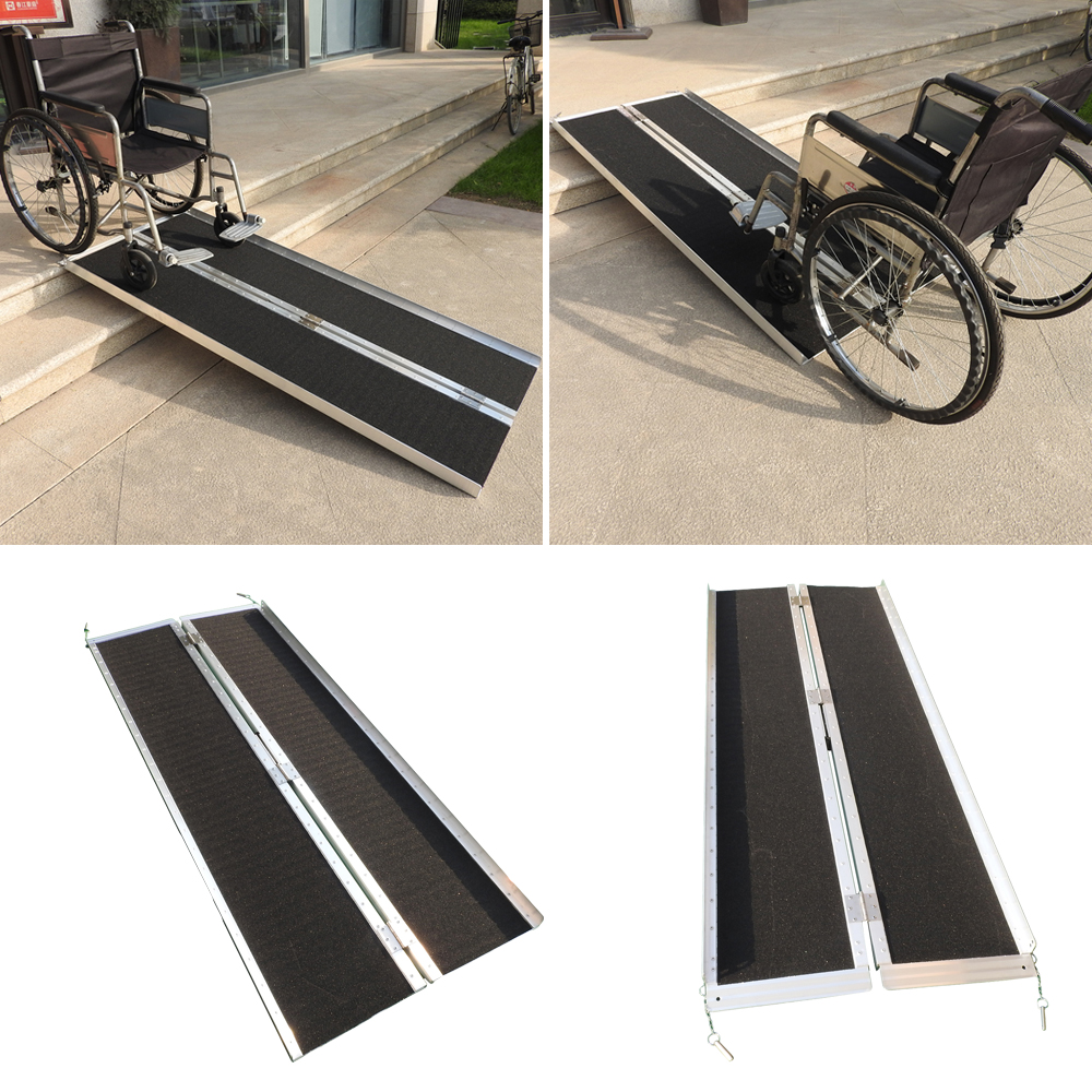 Folding Aluminum Ramp 6' ft Aluminum Wheelchair Mobility Scooter ...