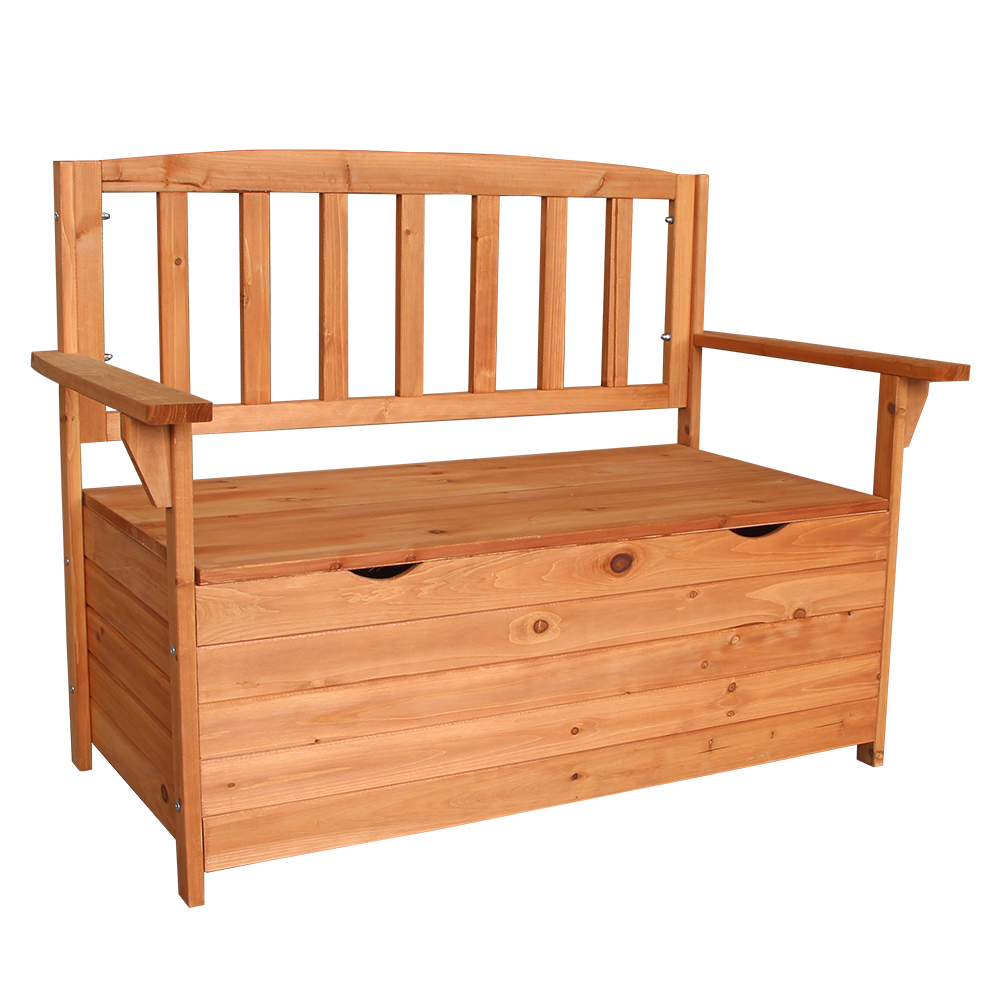 Wooden Storage Garden Bench Patio Outdoor Indoor Timber Chest