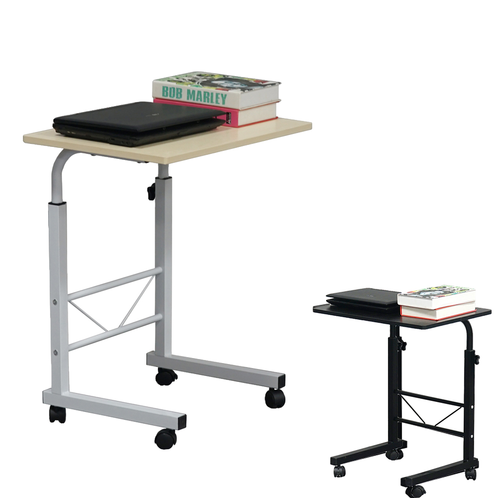 Details About Height Adjustable Rolling Laptop Desk Tray Sofa Bed Hospital Side Table Stand Us