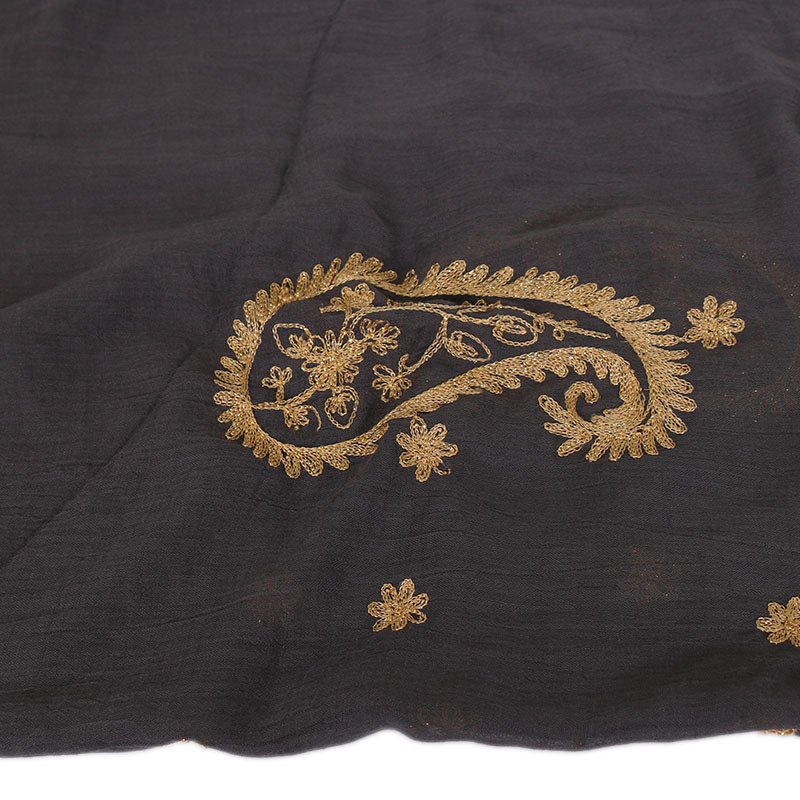 Muslim Women Embroidery Maxi Hijab Scarf Long Shawl Headwrap Cotton