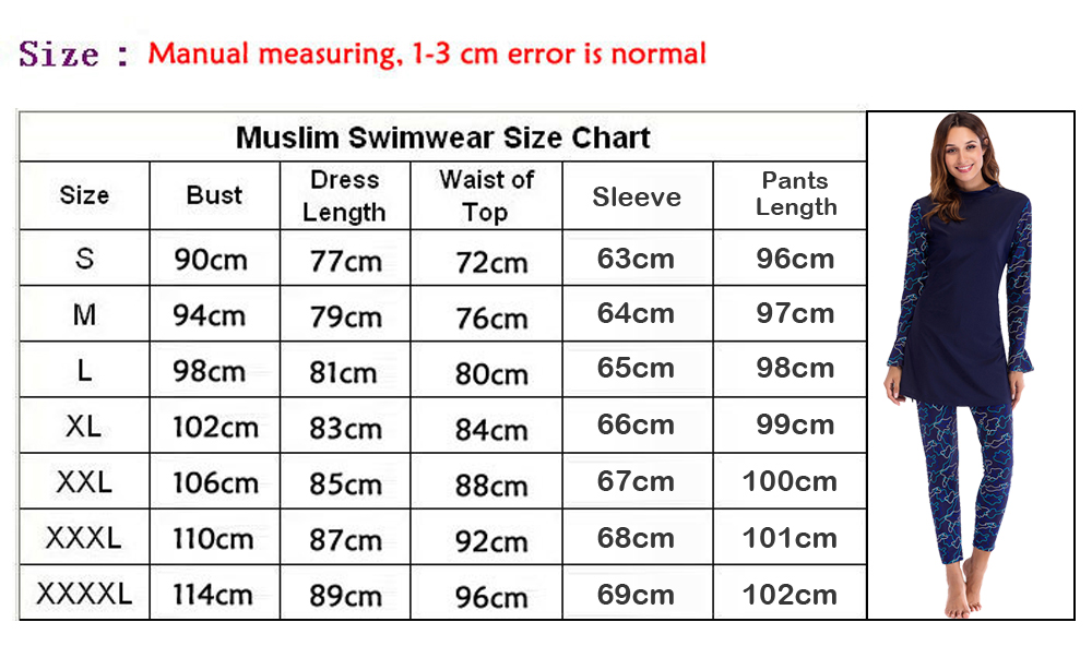 Womens Swimsuit Size Chart