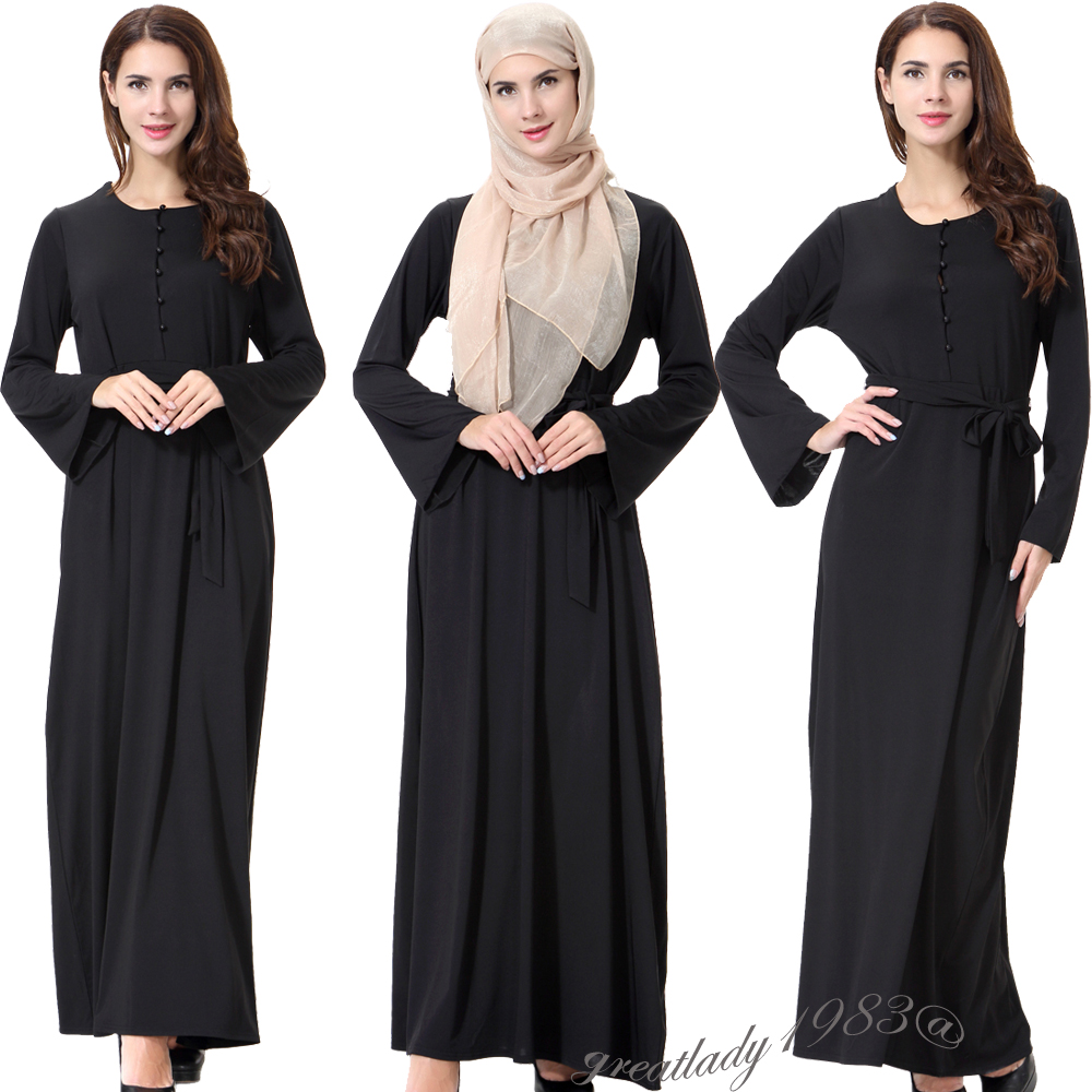  2019  Muslim Abaya Jilbab  Cocktail Islamic Women Long 