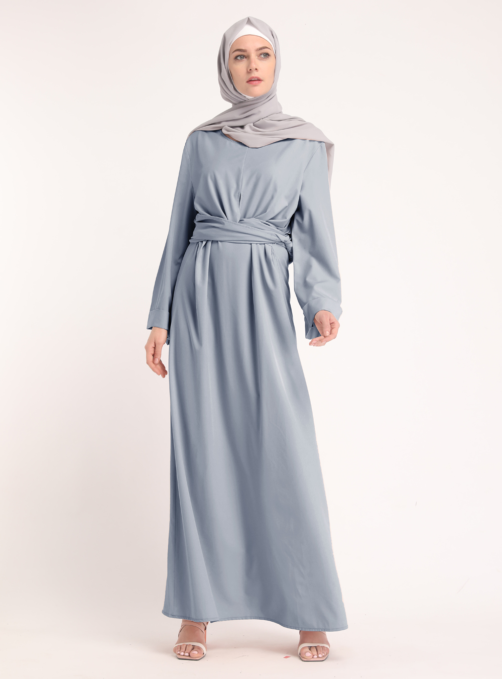 Islamic Abaya Women Long Maxi Bandage Dress Muslim Jilbab Gown Kaftan ...