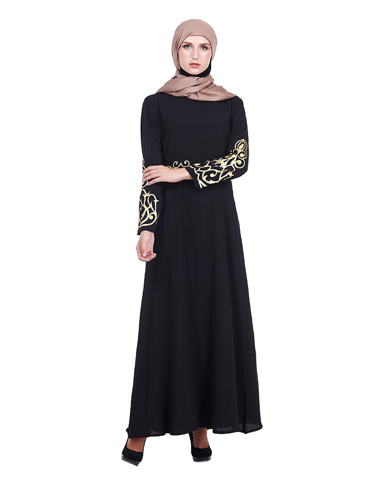 Dubai Women Muslim Long Sleeve Maxi Dress Islamic Abaya Prayer Kaftan ...