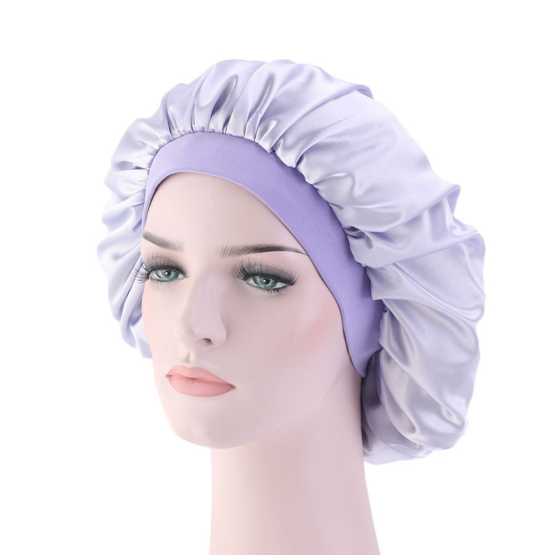 Details about   Silk Satin Women Night Sleep Cap Hair Bonnet Hat Head Cover Elastic Band
