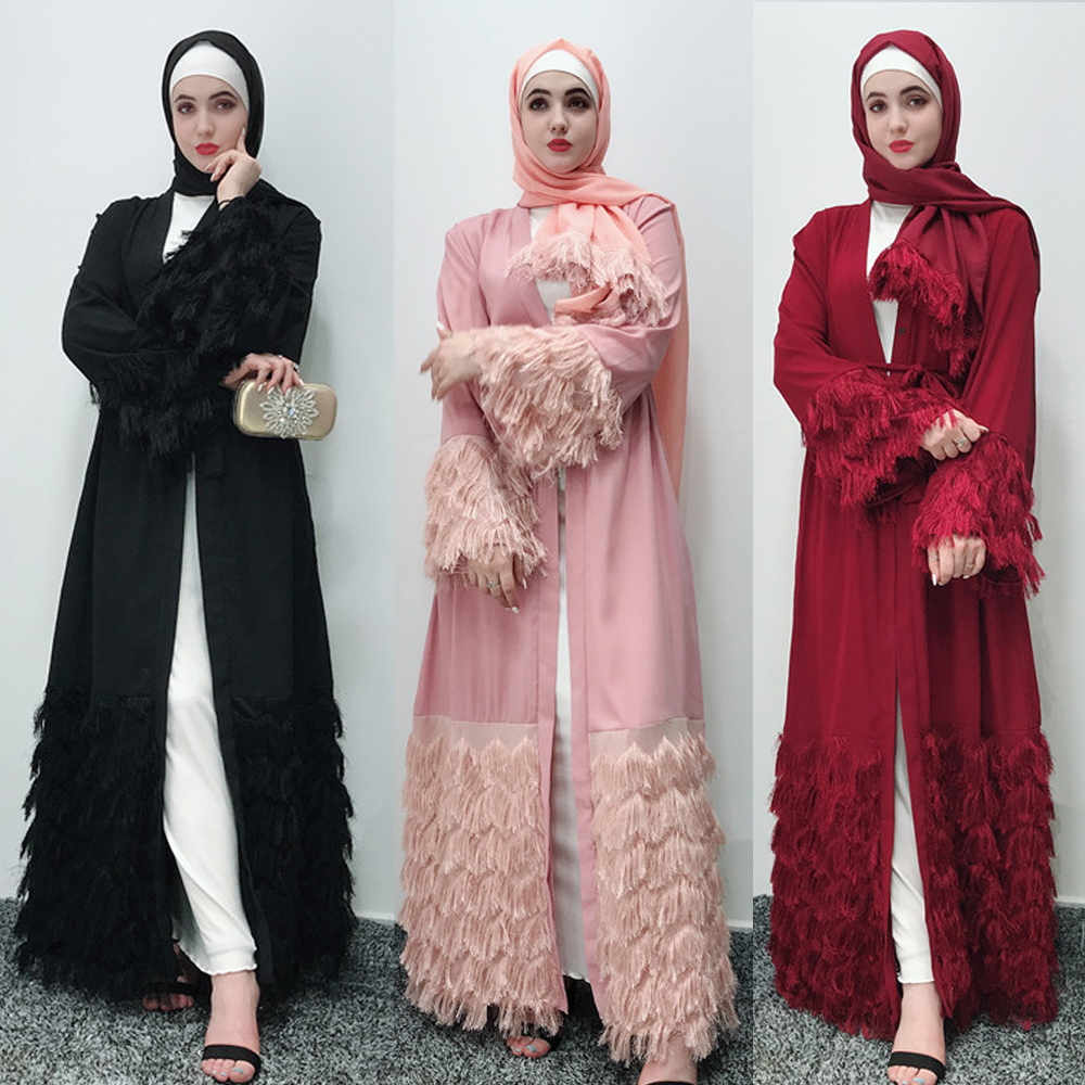 Dubai Open Cardigan Abaya Wedding Abayas Burka Farasha Jilbab Maxi
