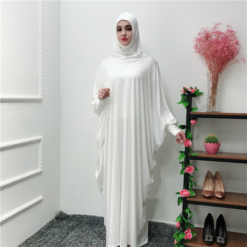 Muslim Women Prayer Dress Dubai Khimar Long Hijab Jilbab Islam Overhead ...