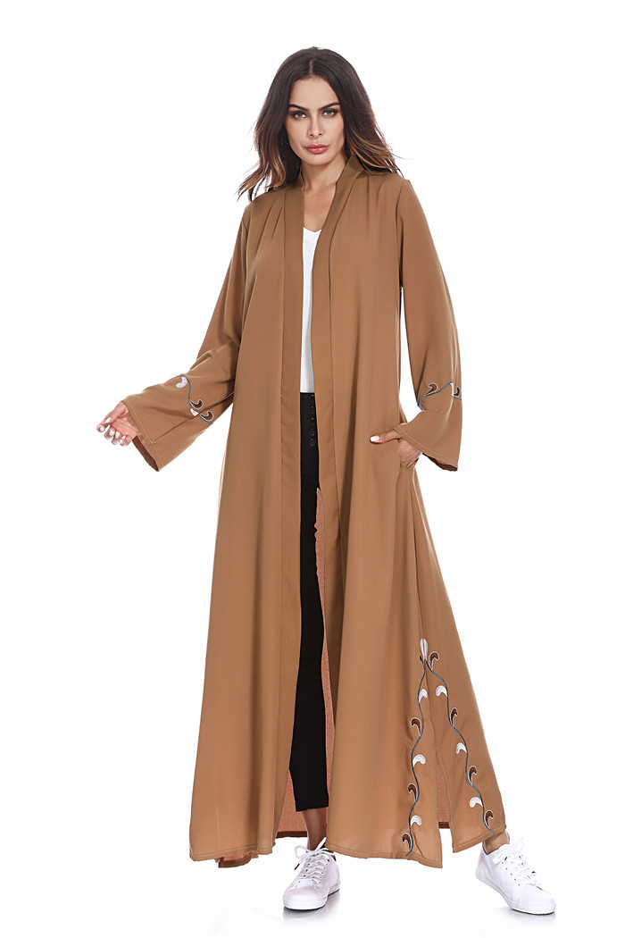 Kimono Abaya Dubai Kaftan Muslim Women Long Dress Cardigan Robe Islamic