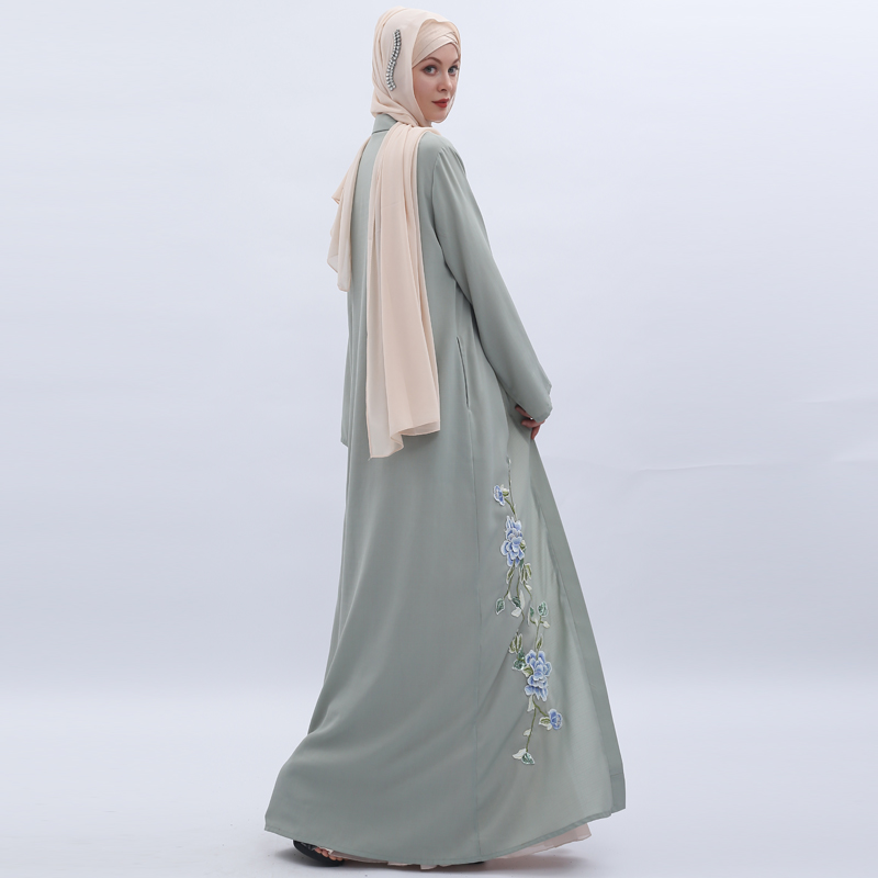 Muslim Women Kimono Open Abaya Dubai Jilbab Kaftan Islamic Party Dress 