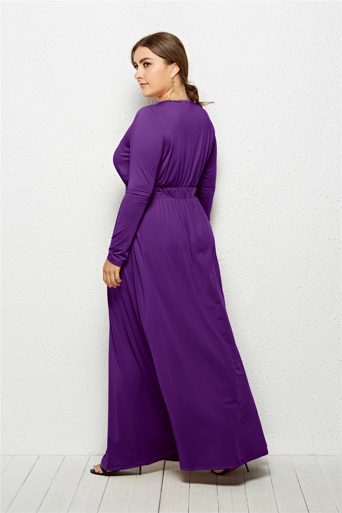 Plus Size Women Long Sleeve Maxi Cocktail Dresses Evening Party Formal