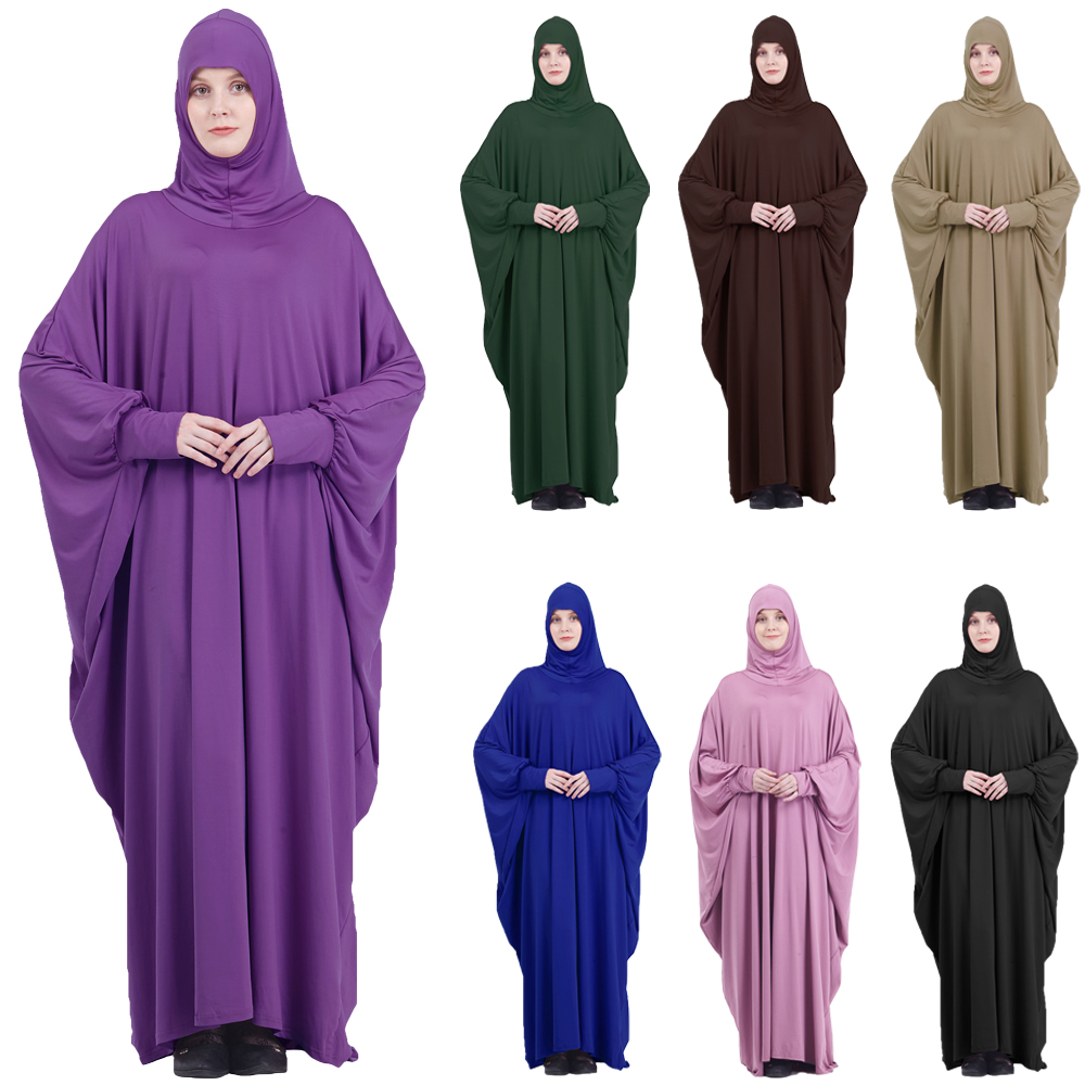 Muslim Women Prayer Dress Robe Islamic Hijab Abaya Khimar Jilbab Kaftan ...