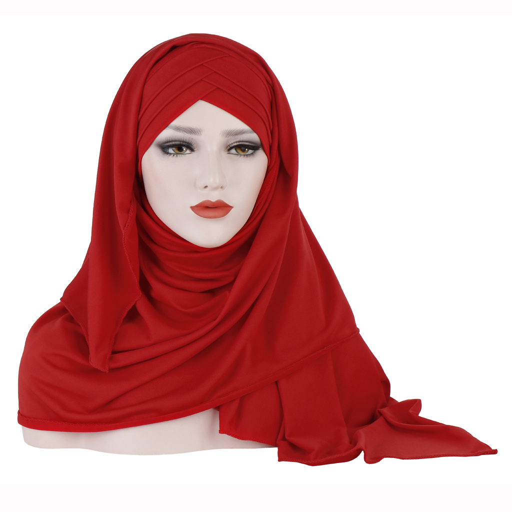 Women Muslim Inner Hat Under Scarf Ready To Wear Instant Hijab Islamic 