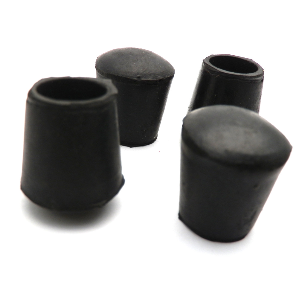 Black Round Rubber Chair Table Feet Furniture Tube Leg End Cover Caps Cap 8~60mm