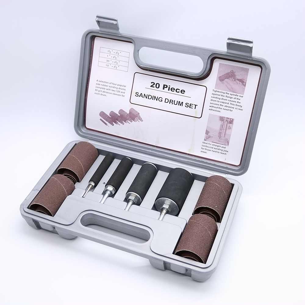 20 Pcs Sanding Drum Set Long Drums Sander for Drill Press eBay