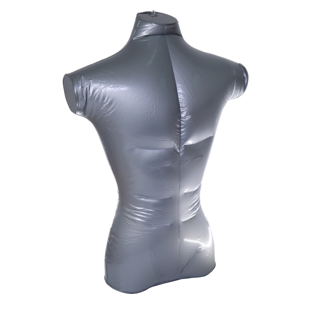 PVC Plastic Male Inflatable Torso Form Mannequin Model w/ 1 S Shape Hook Silver 711202685819 eBay