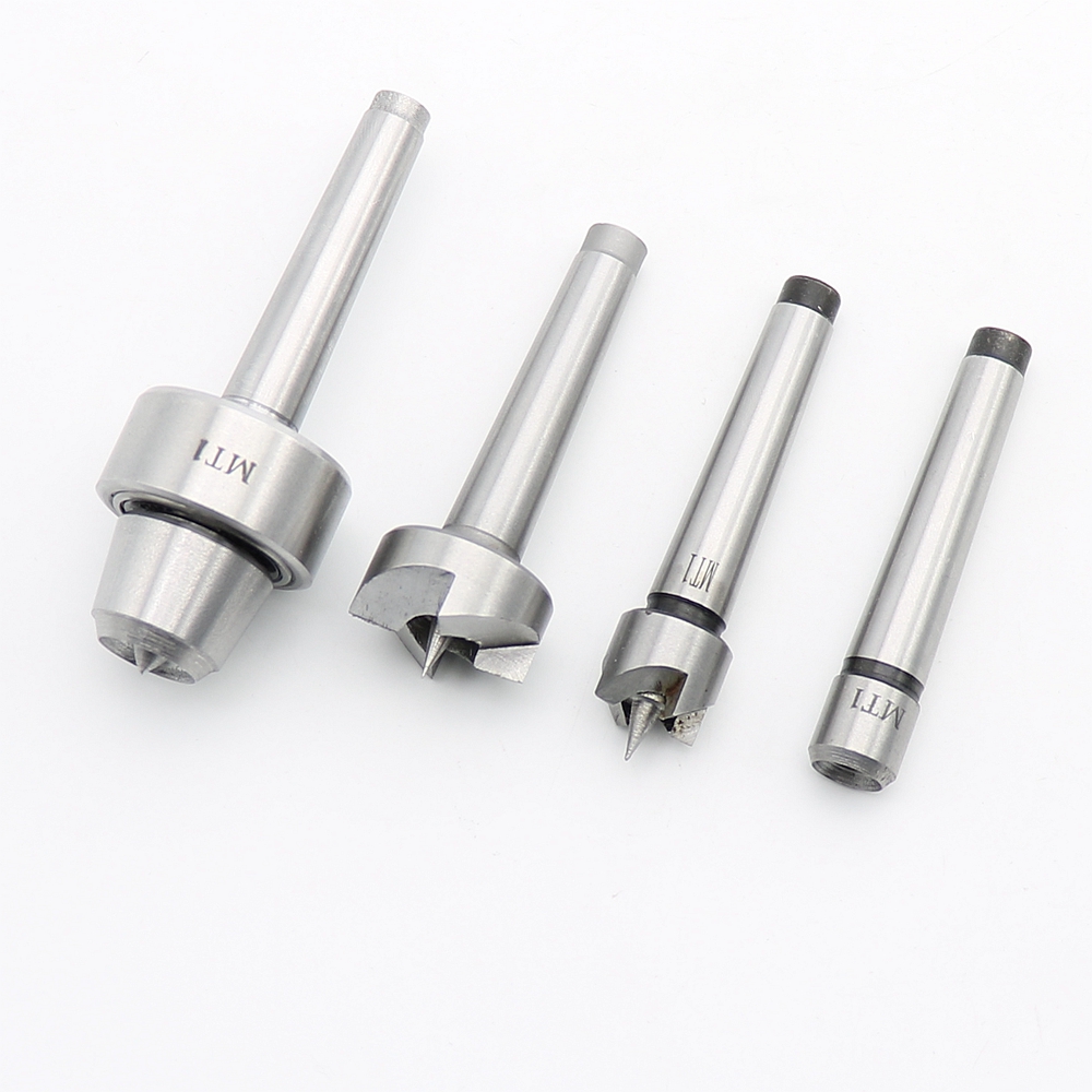 4Pcs MT1 Wood Turning Lathe Live Center Set Arbor Turning Tools With