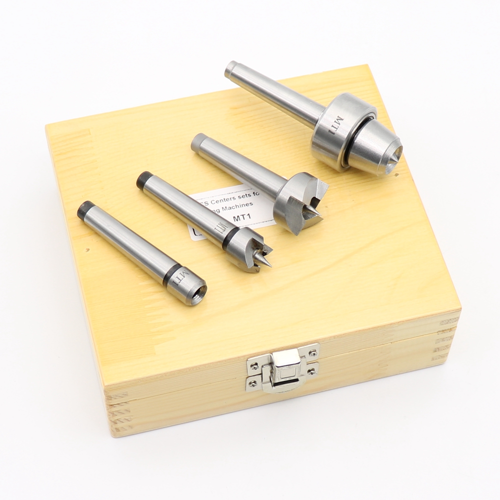 4Pcs MT1 Wood Turning Lathe Live Center Set Arbor Turning Tools With