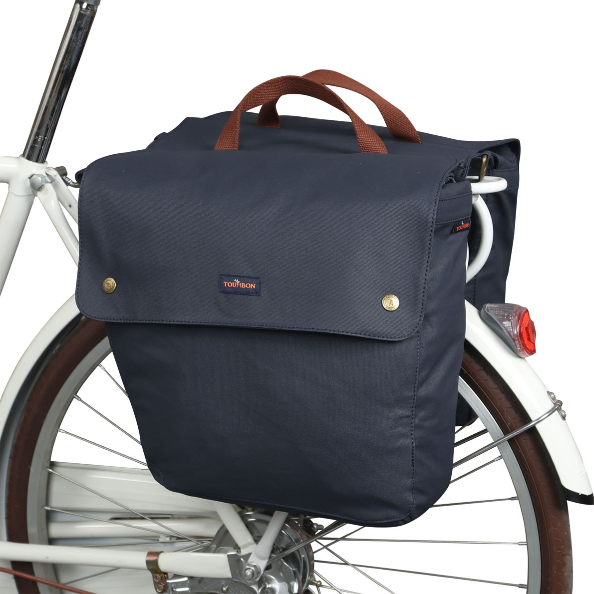Tourbon Bike Double Pannier Cycling Trunk Bag Rack Market Bag Rollup-US Delivery